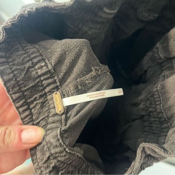 Free People Linen Blend Open Back Jumper Brown - Picture 6 of 10